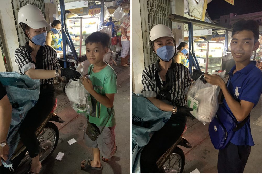 Hoa hậu Lê kiều Tiên cùng nhóm bạn tổ chức từ thiện tại quê nhà