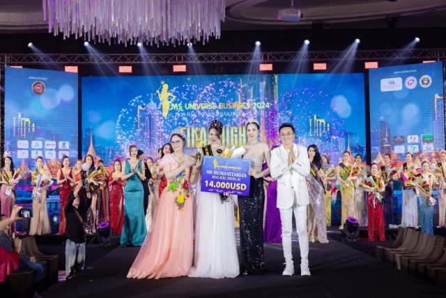 Giám khảo Nguyễn Thị Thanh Bình trao danh vị Ms Tài năng và Hoa hoa hậu nhân ái tại đêm chung kết Ms Universe Business 2024
