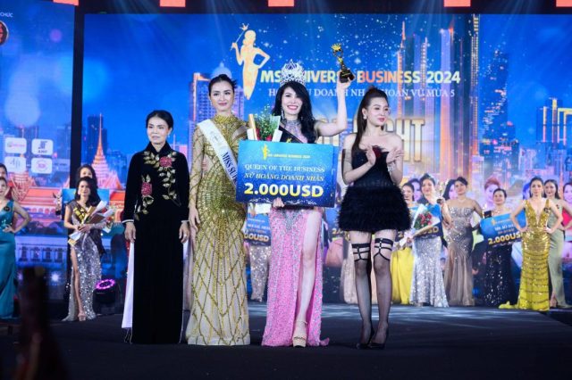 Phạm Thu Trang – Monica Phạm đăng quang Nữ hoàng doanh nhân Hoa hậu Doanh nhân Hoàn vũ  2024
